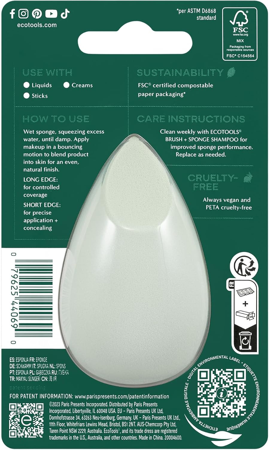 Blurring Blender Makeup Sponge, 1 Count