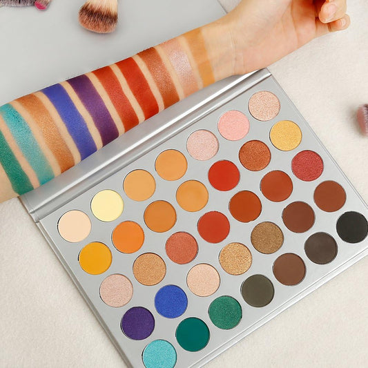 Palette Ombretti Opaco Cosmetics, Matte Eyeshadow Palette 35 Colori,Professionali Nude Trucco Occhi Eye Shadow Beauty Makeup,Shimmer Ombretto Opaco Naturale Brillanti Pigmentazione Polvere