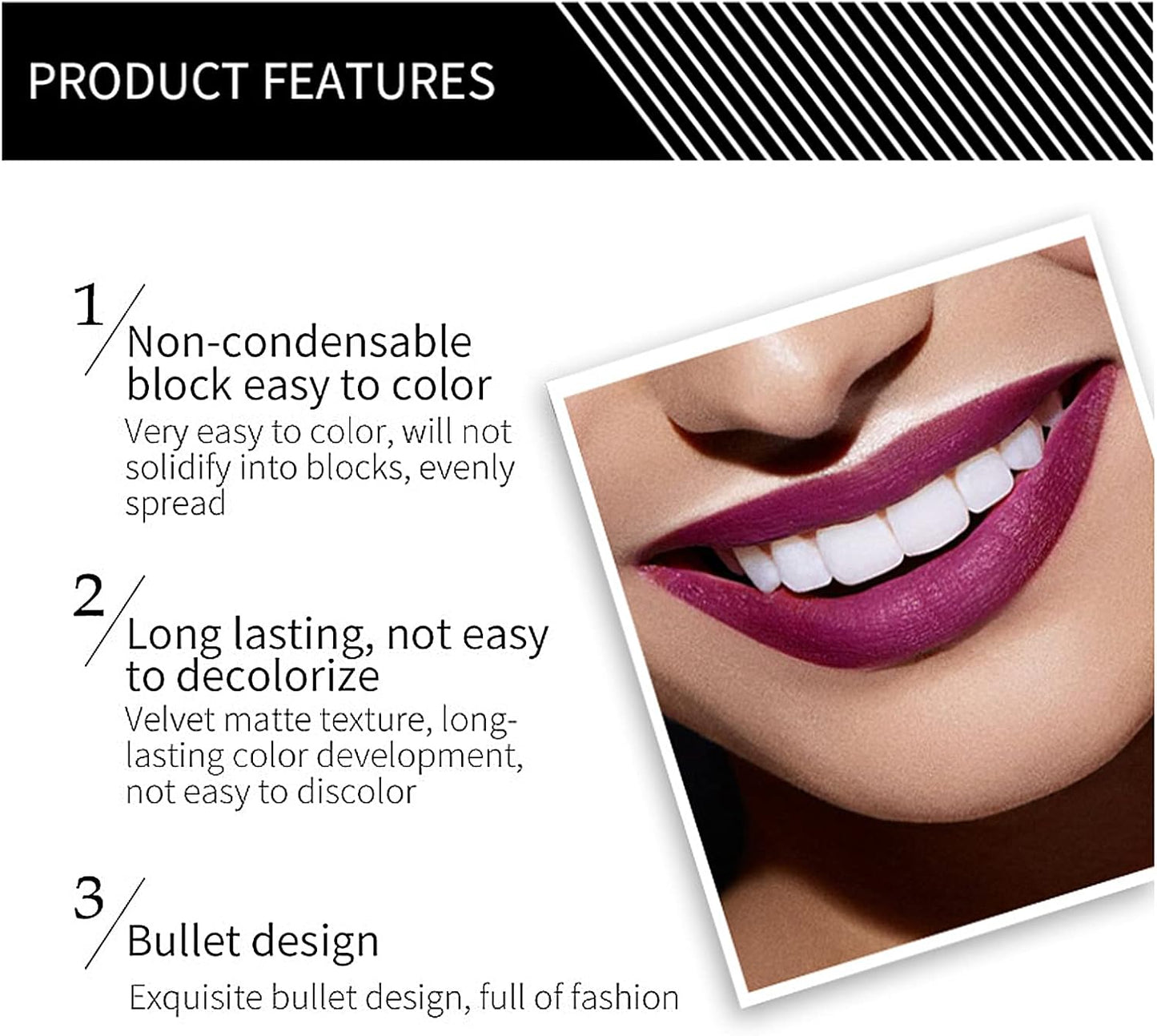 Rosso a Labbra Glossy La Baume Facile Da Porter Lipstick, Mat Lunga Tenue Waterproof, Labbro Hyper Pigmentés Regalo Donna