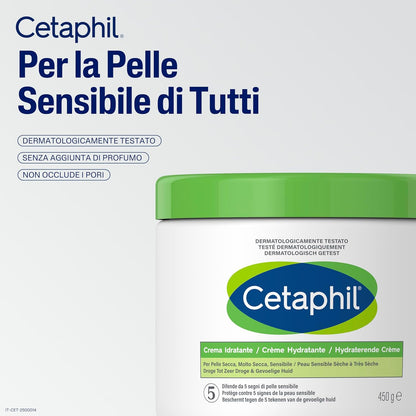 Crema Idratante Viso E Corpo, Senza Profumo, Formato 450G + Emulsione Detergente Viso E Corpo, Senza Profumo, Formato 250Ml