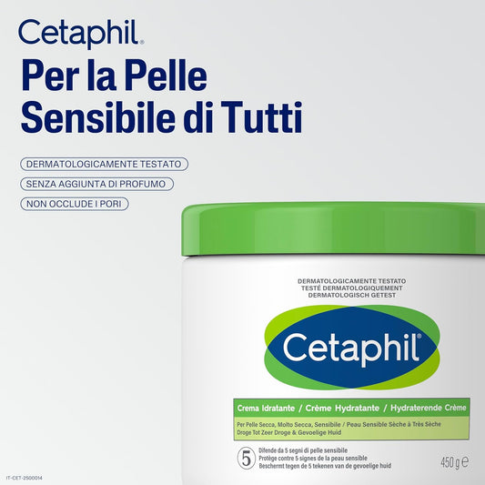 Crema Idratante Viso E Corpo, Senza Profumo, Formato 450G + Emulsione Detergente Viso E Corpo, Senza Profumo, Formato 250Ml