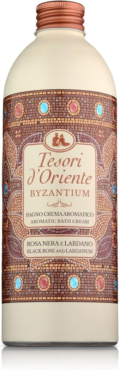 - Bagno Crema Byzantium, Bagnoschiuma Dalle Note Di Rosa Nera E Labdano, Deterge La Pelle E Dona Nutrizione E Idratazione, 500Ml