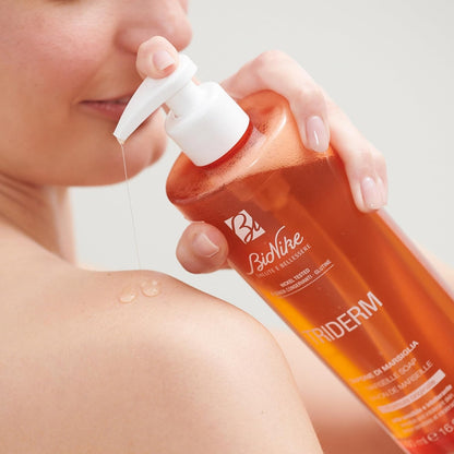 Bionike Triderm - Sapone Liquido Di Marsiglia per Pelli Sensibili E Intolleranti, Detergente Delicato Ad Azione Protettiva E Idratante, Dona Morbidezza