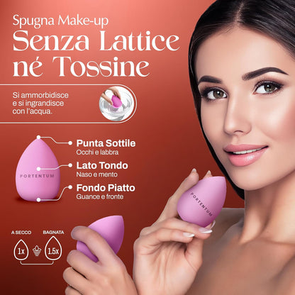 Set Pennelli Make up 10 + 2 Premium Synthetic Pennelli Trucco per Fondazione Cipria Fard, Ombretto, Set Di Pennelli Make Up, Kit Con Spugnetta E Blender Beauty