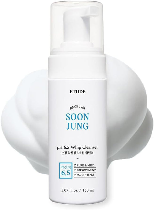 House Soonjung Ph 6,5 Whip Cleanser 5,1 Fl. Oncia (150Ml) 21AD| Detergente Viso Idratante Non Comedogeno E Ipoallergenico per Pelli Sensibili