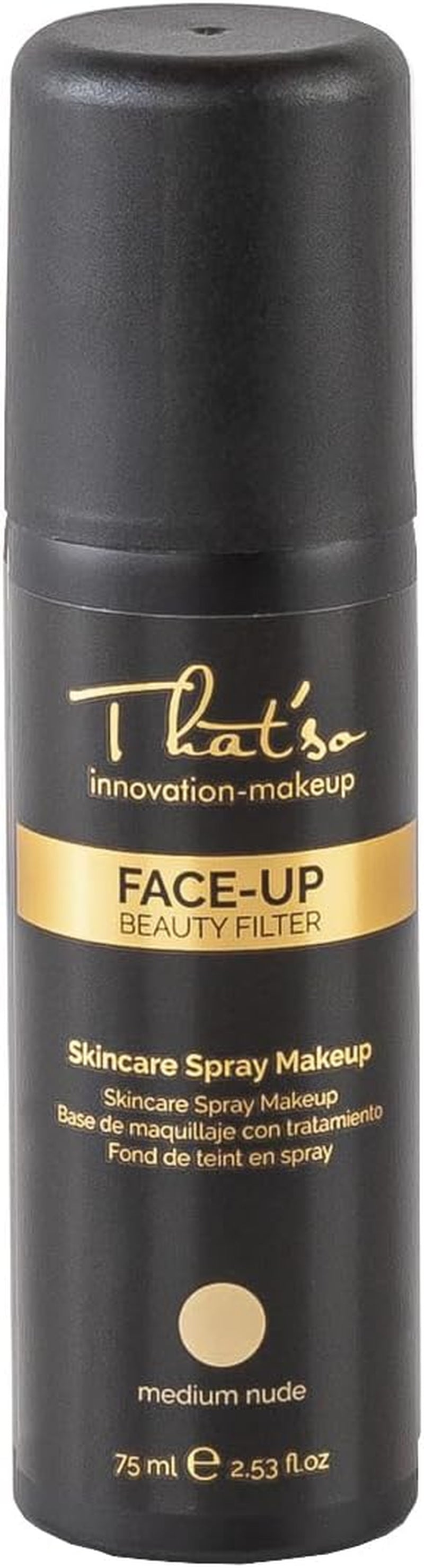 Face up Medium Nude - Fondotinta Spray No-Makeup Makeup Naturale - Aspetto Più Luminoso E Riduce Le Imperfezioni Della Pelle Del Viso - Tonalità Media