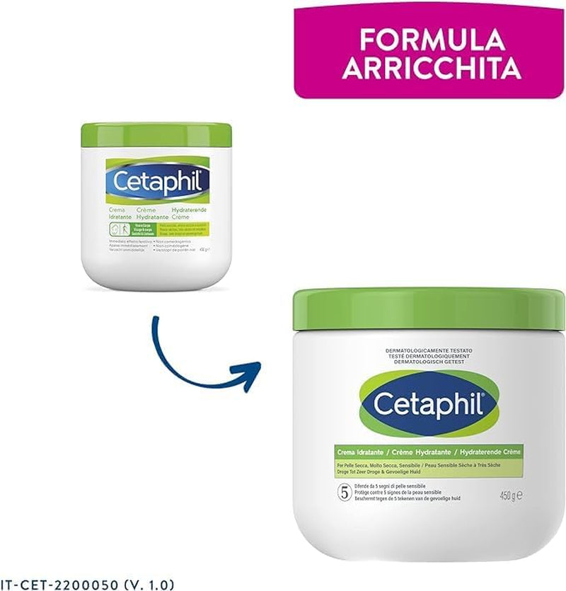 Crema Idratante Viso E Corpo, Senza Profumo, Formato 450G + Emulsione Detergente Viso E Corpo, Senza Profumo, Formato 250Ml