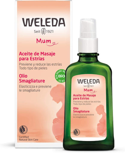 Olio Smagliature, Trattamento Cosmetico Pre-Post Gravidanza per Inestetismi Cutanei, Con Olio Di Mandorle, Dermatologicamente Testato (1X100 Ml)