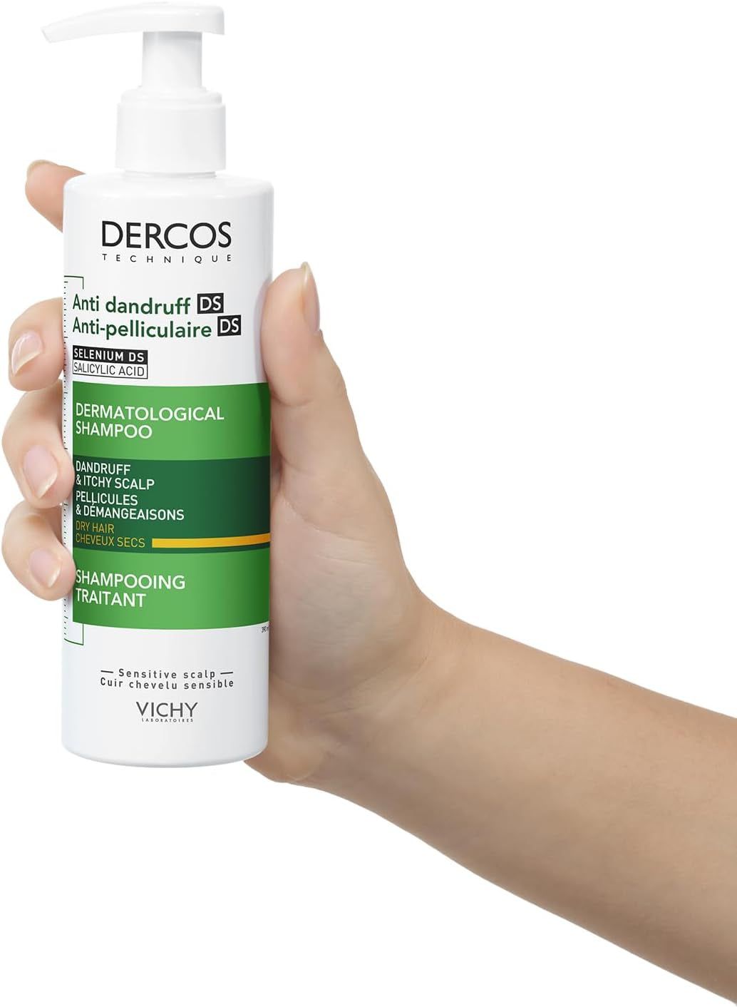 Vichy Dercos, Shampoo Trattamento Anti-Forfora, per Capelli Secchi, Allevia Senso Di Prurito, Forfora Visibile Ridotta, Arricchito Con Disolfuro Di Selenio, 390 Ml