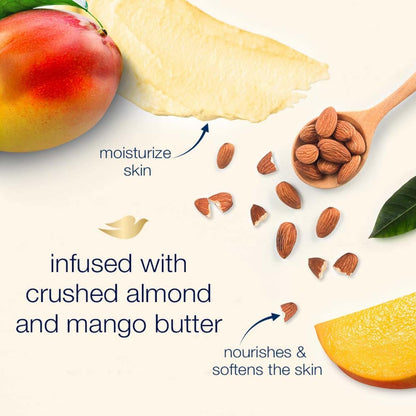 Scrub Crushed Almond & Mango Butter for Silky Smooth Skin Body Scrub Exfoliates & Restores Skin'S Natural Nutrients 10.5 Oz
