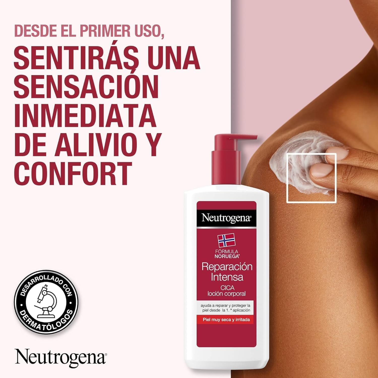 , Crema Hidratante Corporal Reparación Intensa, Fórmula Noruega, Para Pieles Muy Secas Con Una Hidratación Intensa, Con Glicerina, Desarrollado Con Dermatólogos, Pack De 2 X 750 Ml