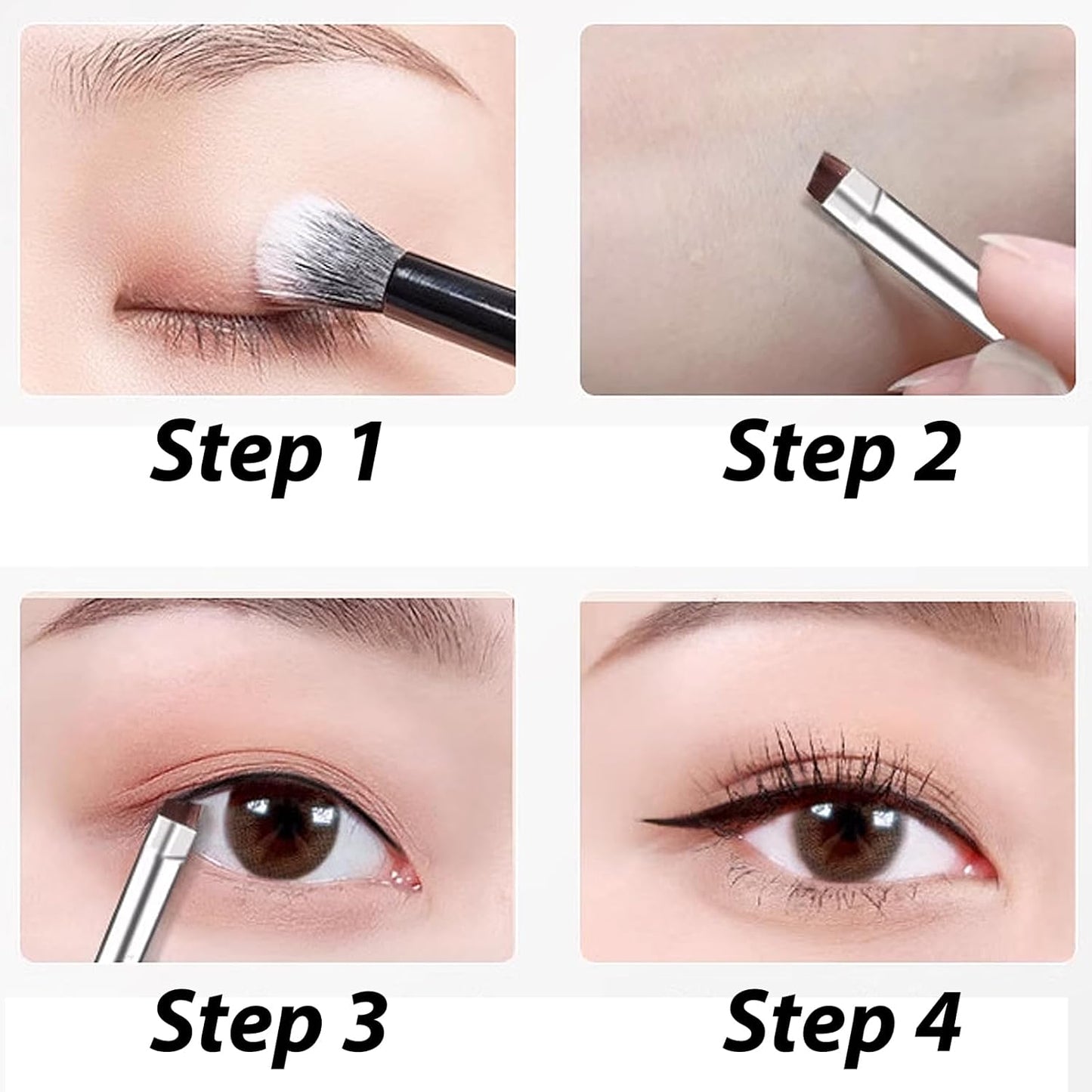 Gel Eyeliner, Gel Eyeliner in Crema a Lunga Durata Impermeabile, Pigmenti Ad Alta Intensità Trucco per Eyeliner a Prova Di Sbavature, Eyeliner Waterproof Con Pennelli Eyeliner Marrone