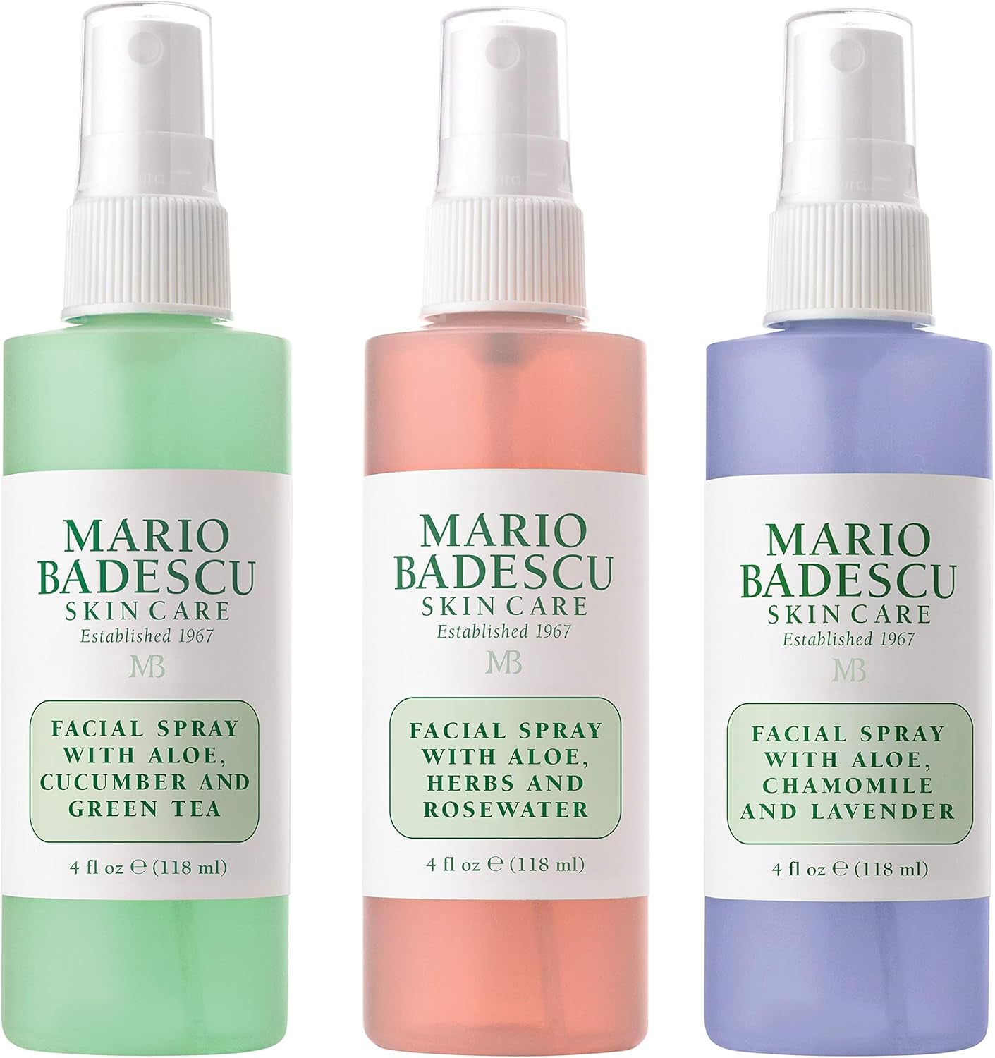 C-M9-087-01 Spray Viso, Illuminante, Set Da 3 Pezzi, Lavanda, Cetriolo E Rosa, 118 Ml