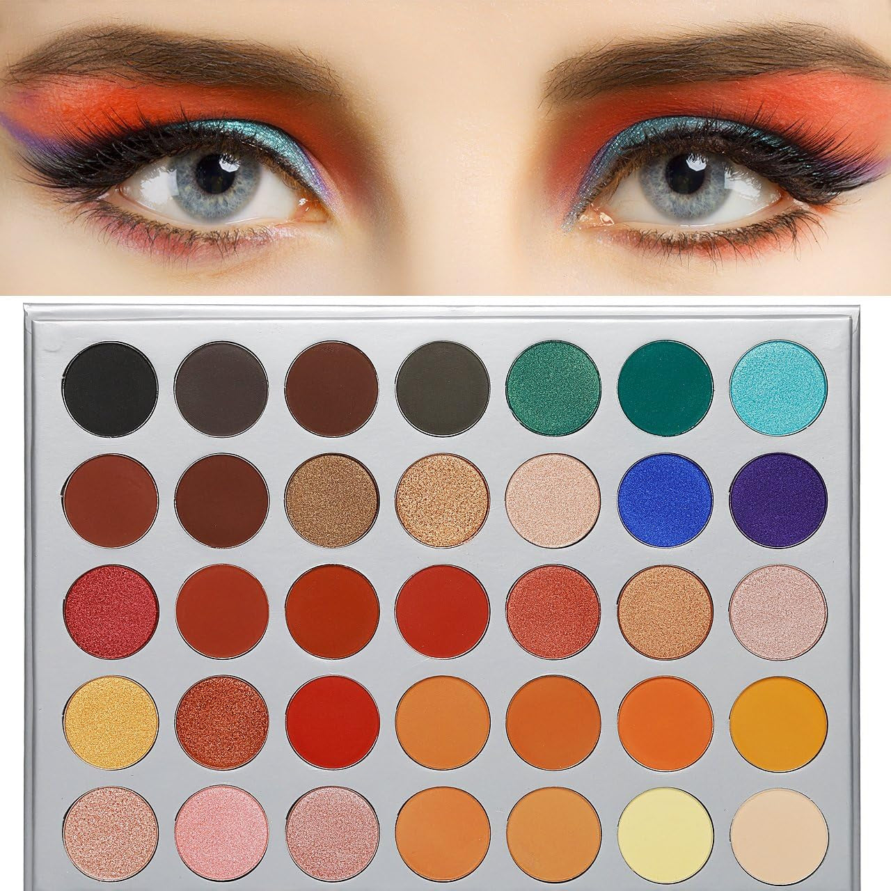 Palette Ombretti Opaco Cosmetics,  Matte Eyeshadow Palette 35 Colori,Professionali Nude Trucco Occhi Eye Shadow Beauty Makeup,Shimmer Ombretto Opaco Naturale Brillanti Pigmentazione Polvere