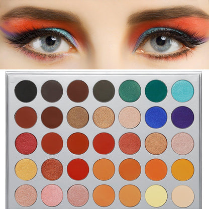 Palette Ombretti Opaco Cosmetics,  Matte Eyeshadow Palette 35 Colori,Professionali Nude Trucco Occhi Eye Shadow Beauty Makeup,Shimmer Ombretto Opaco Naturale Brillanti Pigmentazione Polvere