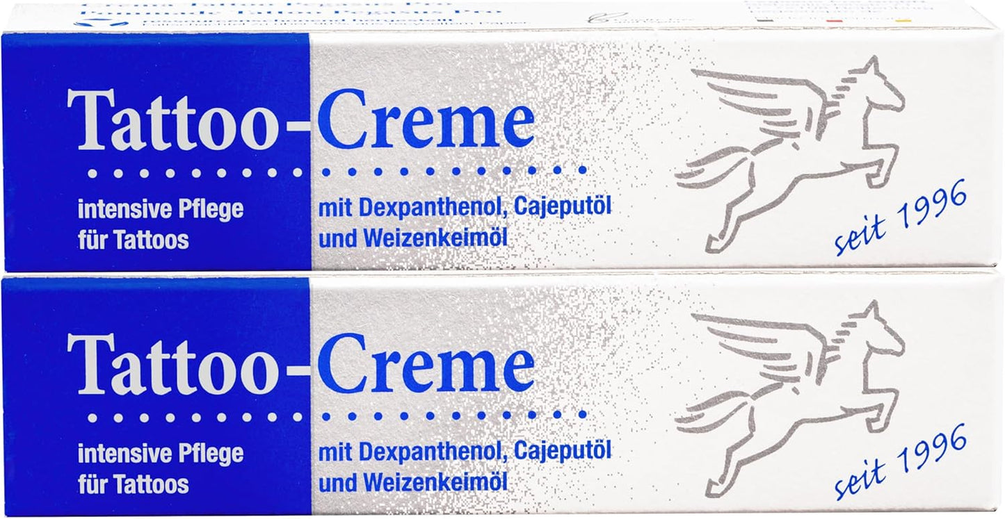2 X Crema per Tatuaggi, 25 Ml Con Olio Di Cajeput