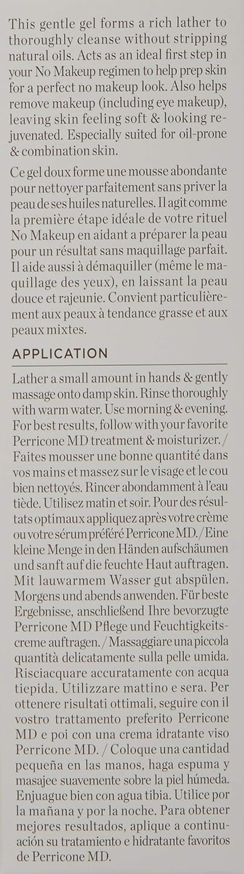 Perricone MD No Makeup Easy Rinse Makeup-Removing Cleanser - 177 Ml