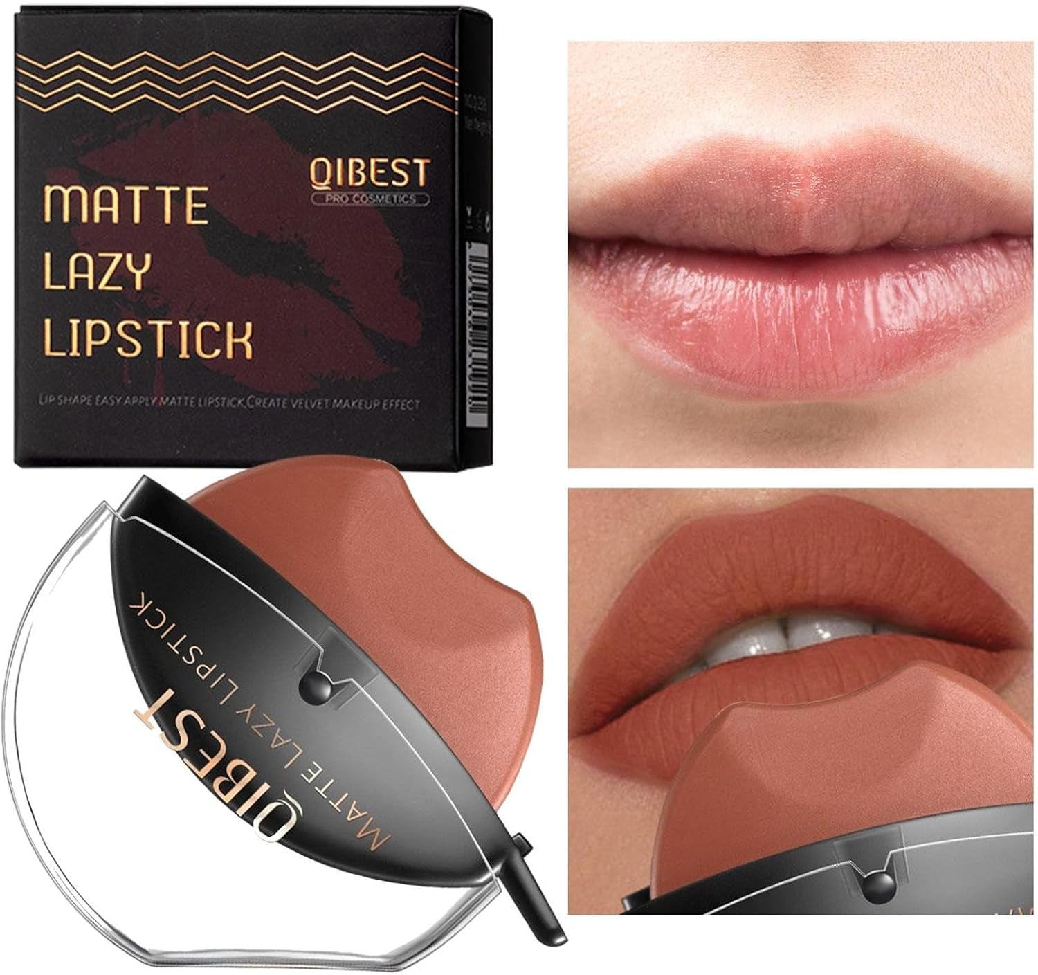 Lazy Velvet Matte Rossetto | Trucco Lazy Lip Makeup | Lazy Lip Makeup Lazy Quick Lipstick Makeup Impermeabile Antiaderente, Rossetto Altamente Pigmentato per