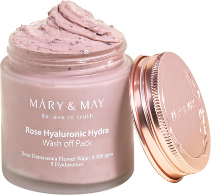 MARY & MAY Rose Hyaluronic Hydra Wash off Pack (125 G)