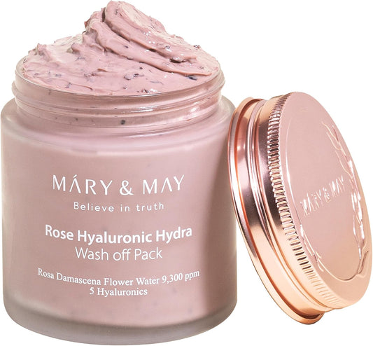 MARY & MAY Rose Hyaluronic Hydra Wash off Pack (125 G)