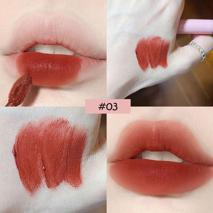 Set Di 6 Lucidalabbra Liquido in Velluto Opaco Nude Durevole, Impermeabile, Antiaderente, Non Sbiadisce, Rossetto Rosso, Regalo per Donne