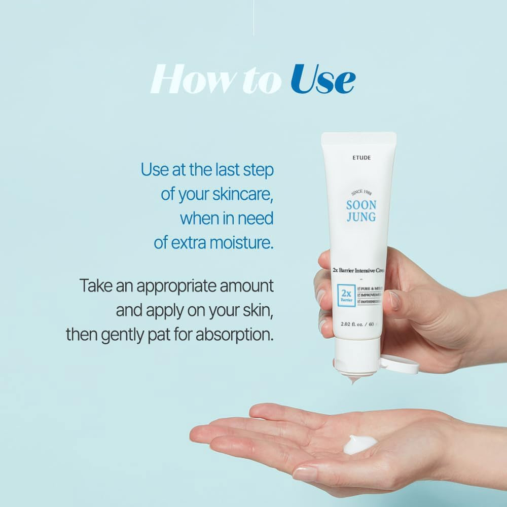House Soonjung 2X Crema Intensiva Barriera 60Ml (21AD) Crema Viso Idratante Al Burro Di Karitè Ipoallergenica per Pelli Sensibili, Equilibrio Acqua-Olio