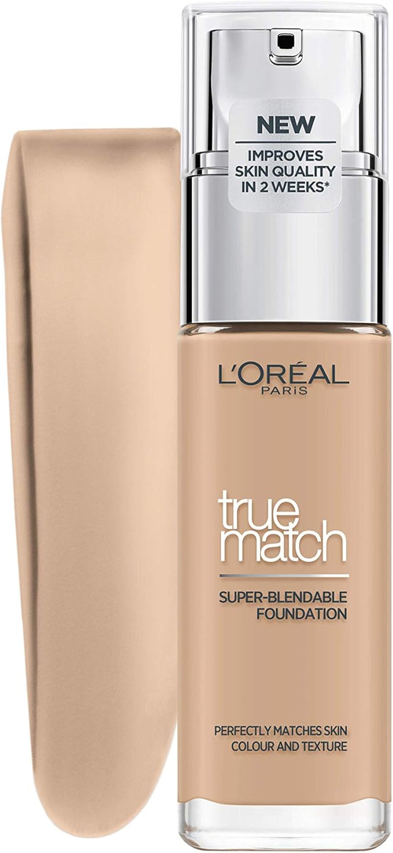L'Oréal Paris Make Up, Fondotinta Liquido Con Ialuronico E Aloe Vera, Perfect Match Make Up, N. 2.N Vanilla, 30 Ml