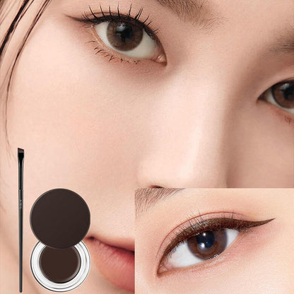 Gel Eyeliner, Gel Eyeliner in Crema a Lunga Durata Impermeabile, Pigmenti Ad Alta Intensità Trucco per Eyeliner a Prova Di Sbavature, Eyeliner Waterproof Con Pennelli Eyeliner Marrone