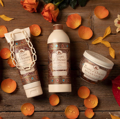 - Bagno Crema Byzantium, Bagnoschiuma Dalle Note Di Rosa Nera E Labdano, Deterge La Pelle E Dona Nutrizione E Idratazione, 500Ml