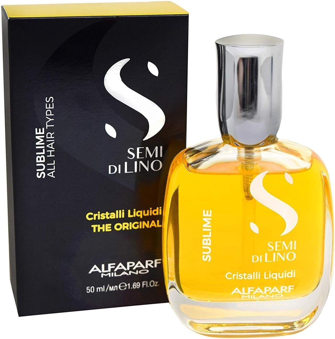 Alfaparf, Siero Illuminante Istantaneo, Semi Di Lino Diamond, Cristalli Liquidi, 50 Ml