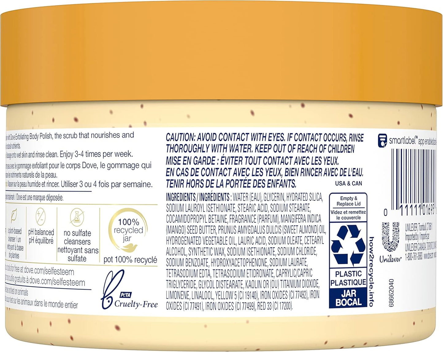 Scrub Crushed Almond & Mango Butter for Silky Smooth Skin Body Scrub Exfoliates & Restores Skin'S Natural Nutrients 10.5 Oz