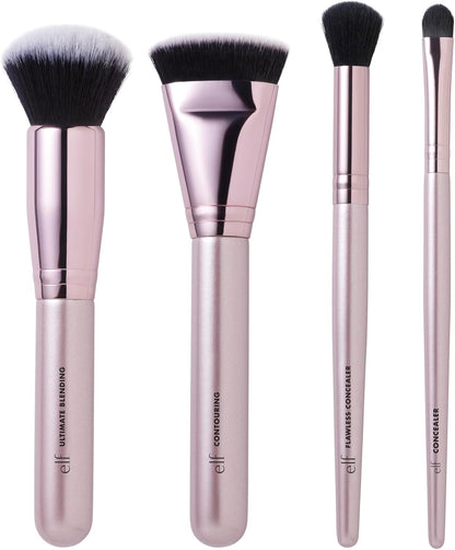 Foundation & Concealer Brush Set, Pennelli per Make-Up Viso, Realizzati Con Setole Sintetiche, Prodotto Vegano E Non Testato Sugli Animali
