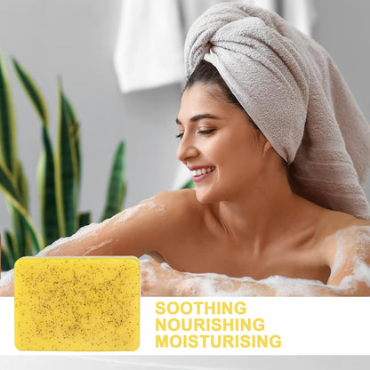 100G Sapone Alla Curcuma,Niacinamide Soap Kojic Acid Soap Original,Sapone All'Acido Kojico Di Limone per Riduce Acne,Heals Acne Impurities,Idrata E Pulisce La Pelle,Uniforma Il Tono Della Pelle