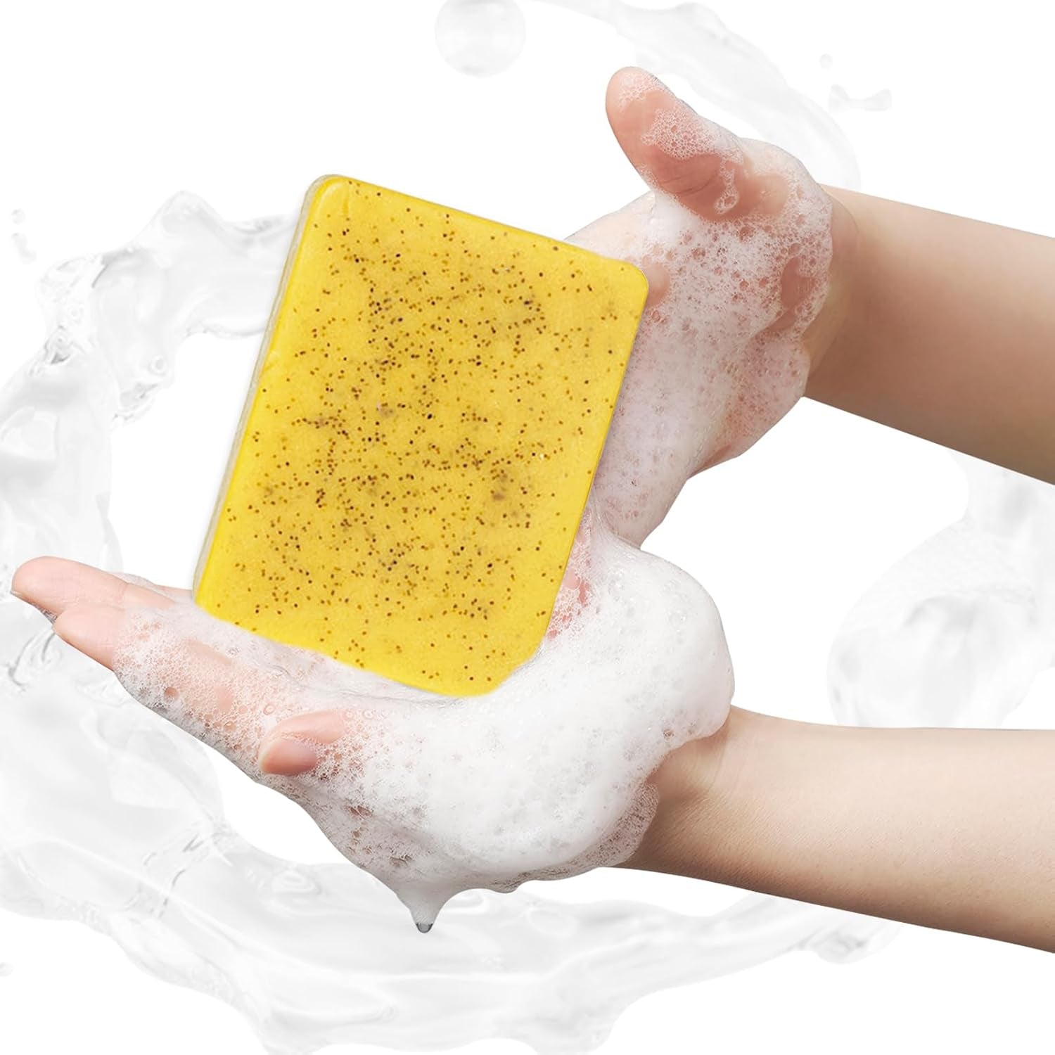 100G Sapone Alla Curcuma,Niacinamide Soap Kojic Acid Soap Original,Sapone All'Acido Kojico Di Limone per Riduce Acne,Heals Acne Impurities,Idrata E Pulisce La Pelle,Uniforma Il Tono Della Pelle